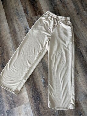 Womens Beige Drawstring Sweatpants m